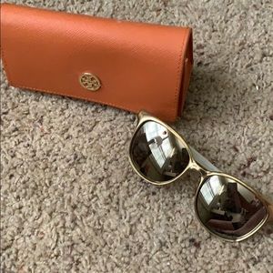 Tory Burch Gold Sunglasses w/ Case